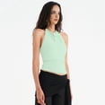 thumbnail image 4 of Women'S Casual Halter Neck Draped Front Open Back Tank Top Light Green L, 4 of 7