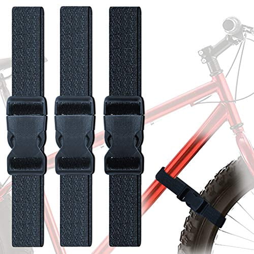 Woyeainy 3 Pack Adjustable with Buckles Bike Rack Straps Bicycle Wheel Stabilizer Straps Grip for Bike Rack Accessories Grip Keep The Bicycle Wheel from Spinning