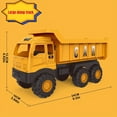 thumbnail image 2 of SDOTXA 9.5 Inch Large Size Children‘s Engineering Dump Truck - Manual Operation  Simulation Tool Car  Inertia Sliding  Durable Construction  Perfect Halloween Gift for Kids  Educational T, 2 of 6