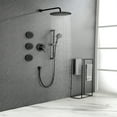 thumbnail image 4 of Cfowner Shower Faucets Sets, Wall Mounted Shower Faucet Set for Bathroom, Shower System with Shower Head, Hand Shower, Slide Bar, Bodysprays, Shower Arm Hose, Valve Trim, 4 of 6