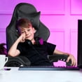 thumbnail image 3 of Silla Gamer Ergonomica Geekleaks Reclinable Altura Ajustable Soporte Lumbar Reposa Pies Negro GNGC01, 3 of 8