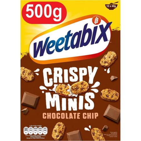 Weetabix Crispy Minis Cereal - Chocolate Chip 500g, Imported from Britain