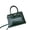 green, variant on Genuine Cowhide Leather Women's Crocodile Embossed Satchel Bag, Top Handle Crossbody Shoulder Purse