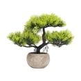 thumbnail image 1 of bonsái artificial, plantas artificiales, bonsái verde, artesanías coleccionables, bonsái falso, pequeñas plantas falsas para escritorio Verde claro, 1 of 9