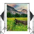 thumbnail image 2 of ABPHOTO Polyester 5x7ft Mountains Trees Landscape Photography Background Green Grass Backdrop Nature Theme Studio Background Props Wall, 2 of 5