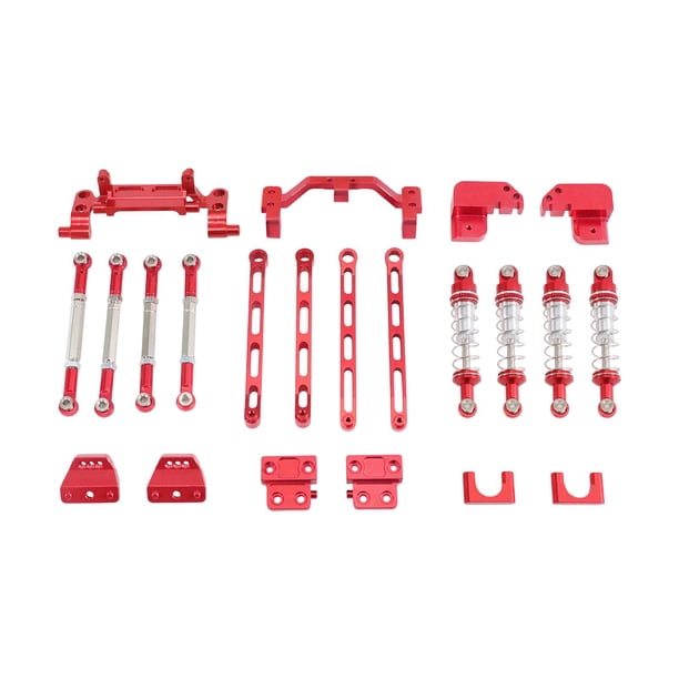 Accesorio de varilla de eje para coche RC, actualización de aleación de aluminio, fácil de instalar, pieza de coche RC para camiones modificados MN82T rojo