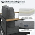 thumbnail image 4 of LayinSun Outdoor Patio Furniture Aluminum Couch, All-Weather Metal Sofa with 5" Thick Cushions for Porch, Balcony, 4 of 8