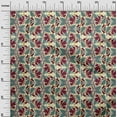 thumbnail image 2 of oneOone Polyester Lycra Fabric Leaves & Floral Block Print Fabric By The Yard 56 Inch Wide, 2 of 4