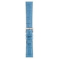 thumbnail image 2 of Morellato Bolle Alligator Embossed Genuine Calf Leather Watch Strap - Light Blue - 18mm - Chrome-plated Stainless Steel Buckle - MORELLATO 1930 Collection, 2 of 8