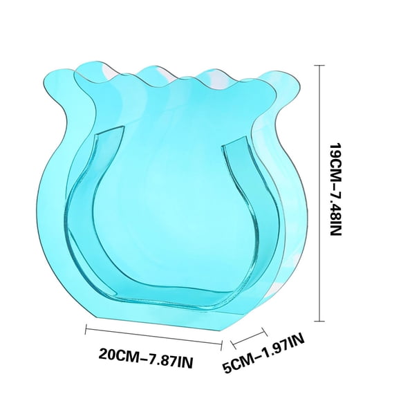 Lksixu Acrylic Vase S Home Transparent Colorful Living Room Dried Flowers Geometric Flower Vase Arrangement Storage Bins Organizers and Storage
