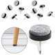 thumbnail image 3 of 50 piezas de almohadillas para sillas para clavar, almohadillas de fieltro de 24 mm para proteger las patas de los muebles, color negro, 3 of 5