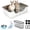 L(19.6" L x 13.7" W x 5.9" H), variant on 4-in-1 Large Rabbit Litter Box, Non-Slip Stainless Steel Litter Boxes with Sifting Grid & Hay Feeder Food Bowl, Easy Cleaning Bunny Litter Box with Odor Control for Rabbits Small Pets（M）