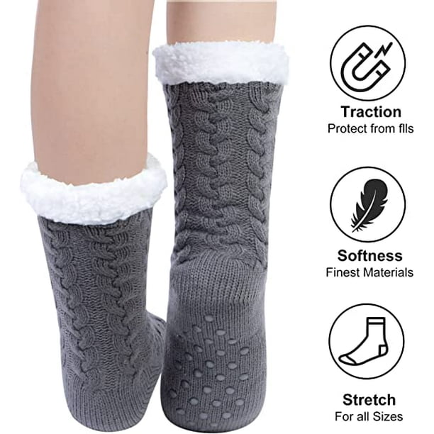 Women's Winter warm thermal socks with fleece inside. Pack of 2 pairs  (black and skin color)