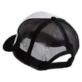 thumbnail image 3 of Sunny Smile with Cloud Heat Transfer Foam Panel Mesh Snapback - Black White OSFM, 3 of 5