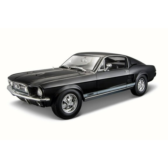1967 Ford Mustang GTA FastBack, Black - Maisto 31166 - 1/18 Scale Diecast Model Toy Car