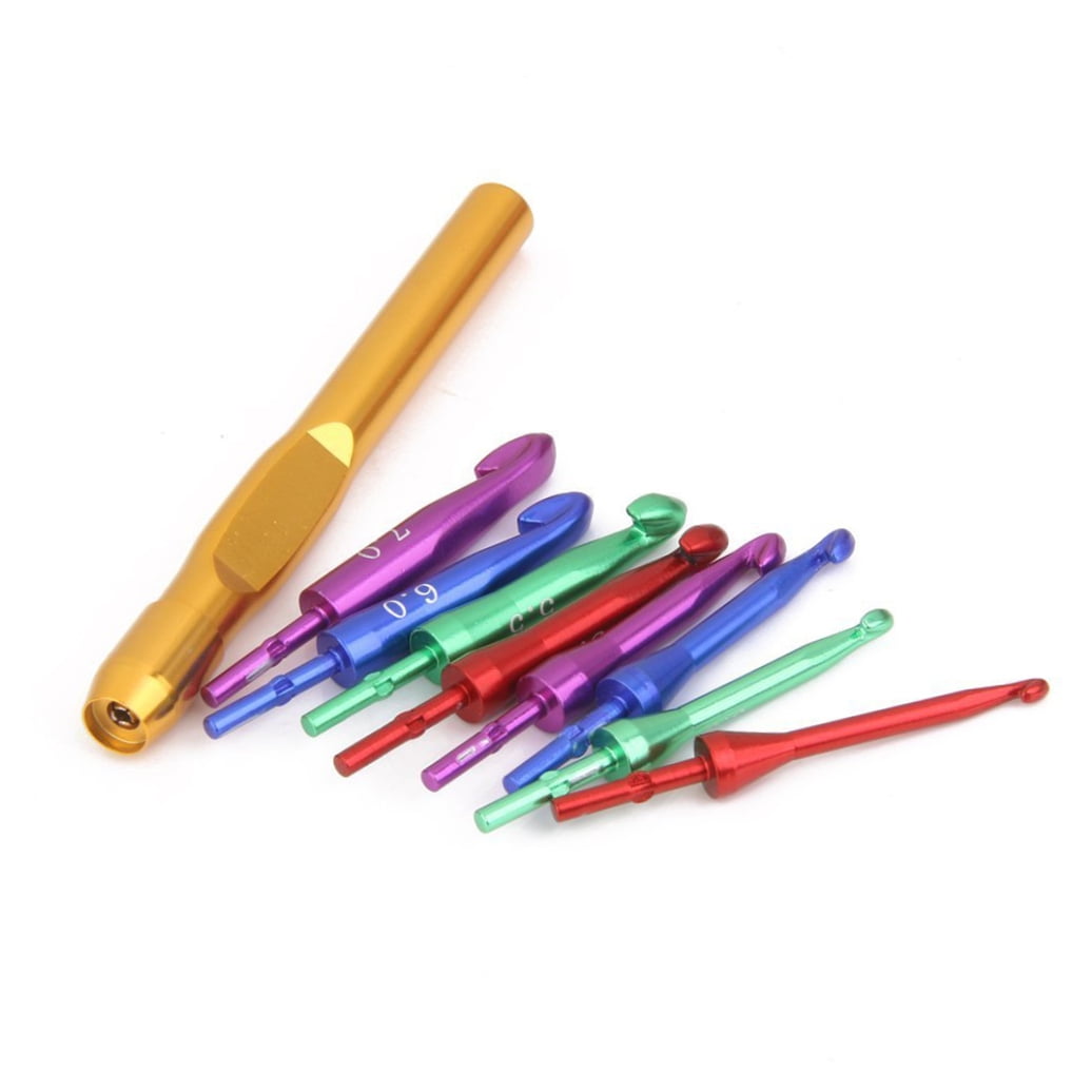 RENACLIPY Knitting Tools Crochet Hook Set Assorted Color Smooth Knitting Easy to Carry