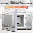 thumbnail image 6 of Total Chef Compact Countertop Microwave Oven, 1.3 Cu Ft. 1100W, 10 Power Levels, 6 Auto Cook Pre-Sets, Express Cook, Digital Touchscreen Controls, Child Lock, Timer, Mirrored Finish, Stainless Steel, 6 of 10
