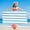 🔥 Multicolor_Hot#1596, variant on Oversized Striped Beach Towel for Adults | Lightweight Polyester Pool Towel for Men & Women | Quick Dry Sand-Free Travel Swimming Bath Camping Towel | 55x28 Inch | Multicolor | 1 Piece