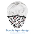 thumbnail image 4 of Shower Caps,Pink and Black Of Leopard Print Waterproof Shower Cap for Women 4 Pieces,Double Reusable Hair Cover for Shower PEVA Elastic Stretch Hem, 4 of 7
