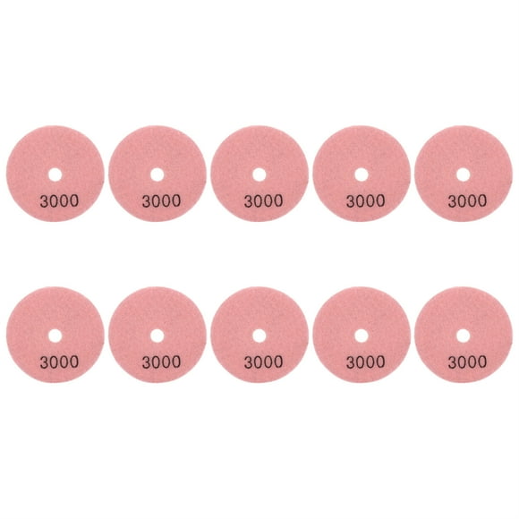 10Pcs 3in Sanding Discs Pads Buffing Polishing Diamond for Marble Concrete Stones 3000 Mesh