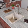 thumbnail image 1 of Pemberly Row Biscuit 17" Drop-In Rectangular Granite Composite Kitchen Prep Sink, 1 of 9
