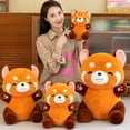 thumbnail image 3 of 9.8inch Soft raccoon stuffed animals, red panda stuffed animals, cute panda stuffed toys, girlfriend kids birthday gifts, red panda stuffed toys, 3 of 8