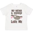 thumbnail image 3 of Inktastic Mema and Poppop Love Me Girls Sloth Girls Toddler T-Shirt, 3 of 5