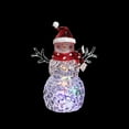 thumbnail image 4 of Northlight 8.5" LED Lighted Snowman with Santa Hat Christmas Decoration, 4 of 6