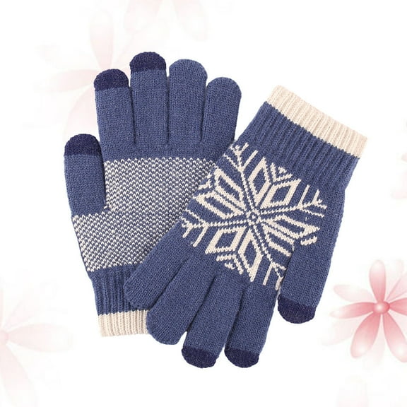 Phenofice Deepcraff Men's Anti- Winter Gloves, Dark , Compatible, Thick Knit for Cold Weather