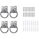 thumbnail image 1 of 4 Pack 304 Stainless Steel Eye Plate with Ring M6 Eyelet Hooks,Wall Hook with Screw for Hanging Hammock Boxing Yoga Rope, 1 of 5