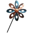thumbnail image 1 of Wosthever Giratorio al aire libre viento Spinner arte colorido molino de viento para decoraciones de césped Kits de decoración para fiestas rojo oro azul 22x9.5x68cm, 1 of 6