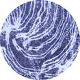 thumbnail image 1 of Ahgly Company Indoor Round Abstract Blue Modern Area Rugs, 6' Round, 1 of 4