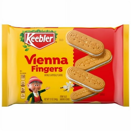 2X-Keebler Vienna Fingers Vanilla Fudge Crème Sandwich Cookies - 12 oz