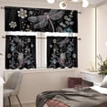 thumbnail image 2 of Floral Dragonfly Curtain and Valances Set for Kitchen Windows Valances Farmhouse Style Home Decor Window Treatments Valance Short Curtains Sheer Valance 24", 2 of 5