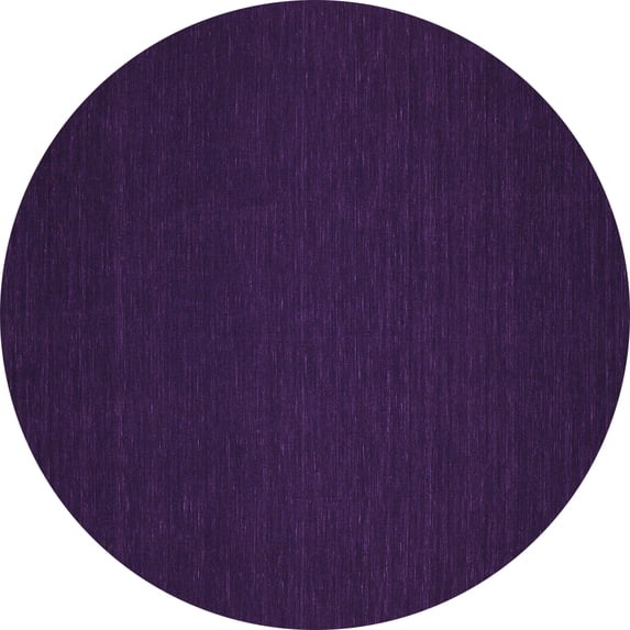 Ahgly Company Indoor Round Abstract Purple Contemporary Area Rugs, 5' Round