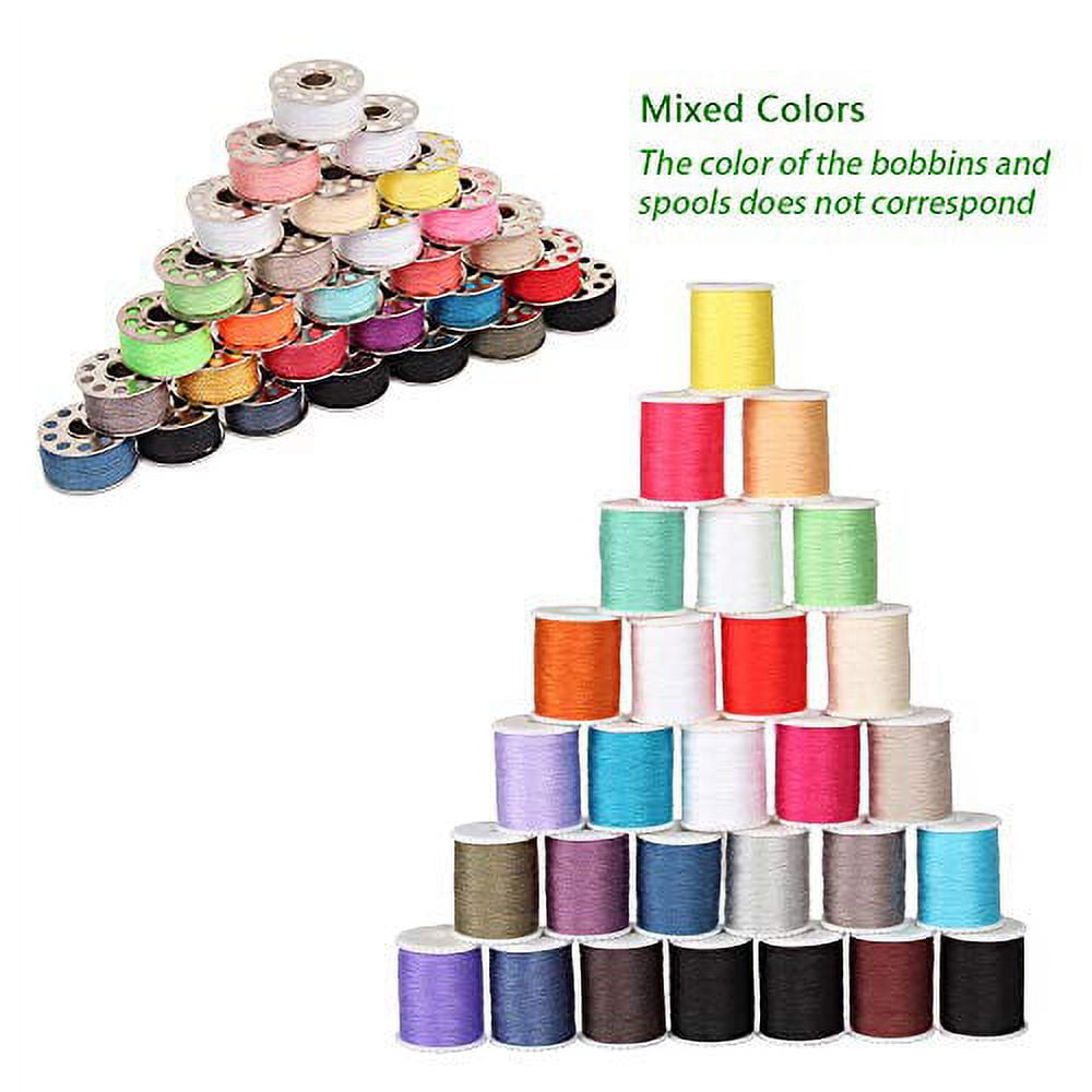 Sewing Thread Kit, 32 Threads Spools and 28 Prewound Bobbins and Needles  for Sewing Machine - Arts & Crafts, Facebook Marketplace