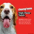 thumbnail image 4 of Chomp 'ems Triple Flavor Rawhide Twist Sticks - Beefhide Dog Chew - Treat for Dogs, 50 Count, 4 of 7