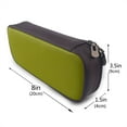 thumbnail image 3 of Picia Olive Pattern Large Capacity PU Leather Pencil Case Organizer Pen Marker Holder Double Zipper Storage Bag Big Pencil Pouch for College Office, 3 of 6