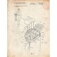 thumbnail image 2 of Borders, Cole 15x18 White Modern Wood Framed Museum Art Print Titled - PP234-Vintage Parchment Golf Bag Patent Poster, 2 of 4