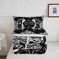 thumbnail image 2 of Sun And Moon Comforter Set Queen Size Boho Exotic Style Bedding Sets for Adult Women Teens Black White Bohemian Mandala Decor Down Comforter, Bohemian Botanical Floral Quilted Duvet with 2 Pillowcases, 2 of 5