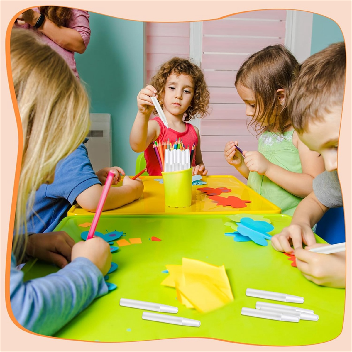 50 Pcs Art White Glue-Stick Pens, Quick Dry -Glue Pens Precise Apply Liquid Glue Pens Classroom Supplies