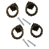 New Arrivals 4Pcs Vintage Cabinet Drawer Dresser Cupboard Pull Handle Knob with Screws--Antique Brass