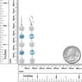 thumbnail image 2 of Gem Stone King 925 Sterling Silver Dangle Earrings Set with Moissanite (8.80 Cttw), 2 of 2
