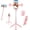pink, variant on New 6 in 1 Selfie Stick with Fill Light - Cellphone Selfiestick with Remote, Bluetooth Remote Control,and Stable Three-Legged Support, Selfie Stick for Video Recording (Black)