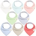 thumbnail image 1 of Baberos tipo bandana KeaBabies, 100% algodón orgánico, paquete de 8 unidades para niñas, 1 of 9
