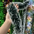 thumbnail image 3 of Christmas Wreath Christmas Garlands Xmas Rattan Garland Glitter Christmas Tree Hanging Wreath Decor For Staircase Railing Banister Indoor Outdoor Ornament Christmas Decorations Indoor Garland, 3 of 6