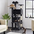 thumbnail image 2 of Cat Tree Yaheetech 157 cm con rascadores dobles para condominios, color negro, 2 of 9