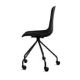 thumbnail image 3 of 2xhome Set of 2 Ergonomic Office Task Chairs with Wheels Plastic Fabric Padded Seat Curved Round Metal Wire Legs for Computer, 3 of 13
