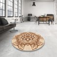 thumbnail image 3 of Ahgly Company Indoor Square Patterned Khaki Gold Area Rugs, 6' Square, 3 of 6