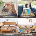 thumbnail image 7 of 50x60 inch Crystal Fleece & Arctic Fleece Blanket Soft Bed Throws for Home or Camping Street Scene, 7 of 7